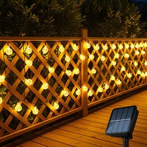 Solar Bubble Ball String Lights, 50led/100led Crystal Globe, 8 Flash Modes, Garden Trees, Patio, Bedroom, Wedding Party Decorations