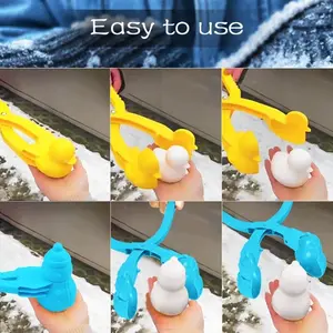 4-Piece Winter Outdoor Snow Making Set, Fun Multi-Functional Molds for Snowballs and Snowmen, Perfect Winter Gift for Kids