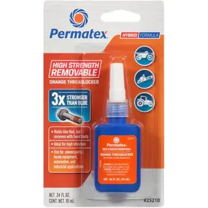 Permatex 25210 High-Strength Removable Orange ThreadLocker Glue - Adhesive for Sports Collectibles Accessories