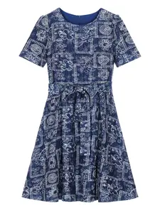 Elegant Cotton Jacquard Embroidered Dress, Slimming A-Line Waist-Cinch Design, Fashionable Single Piece, Perfect for Special Occasions