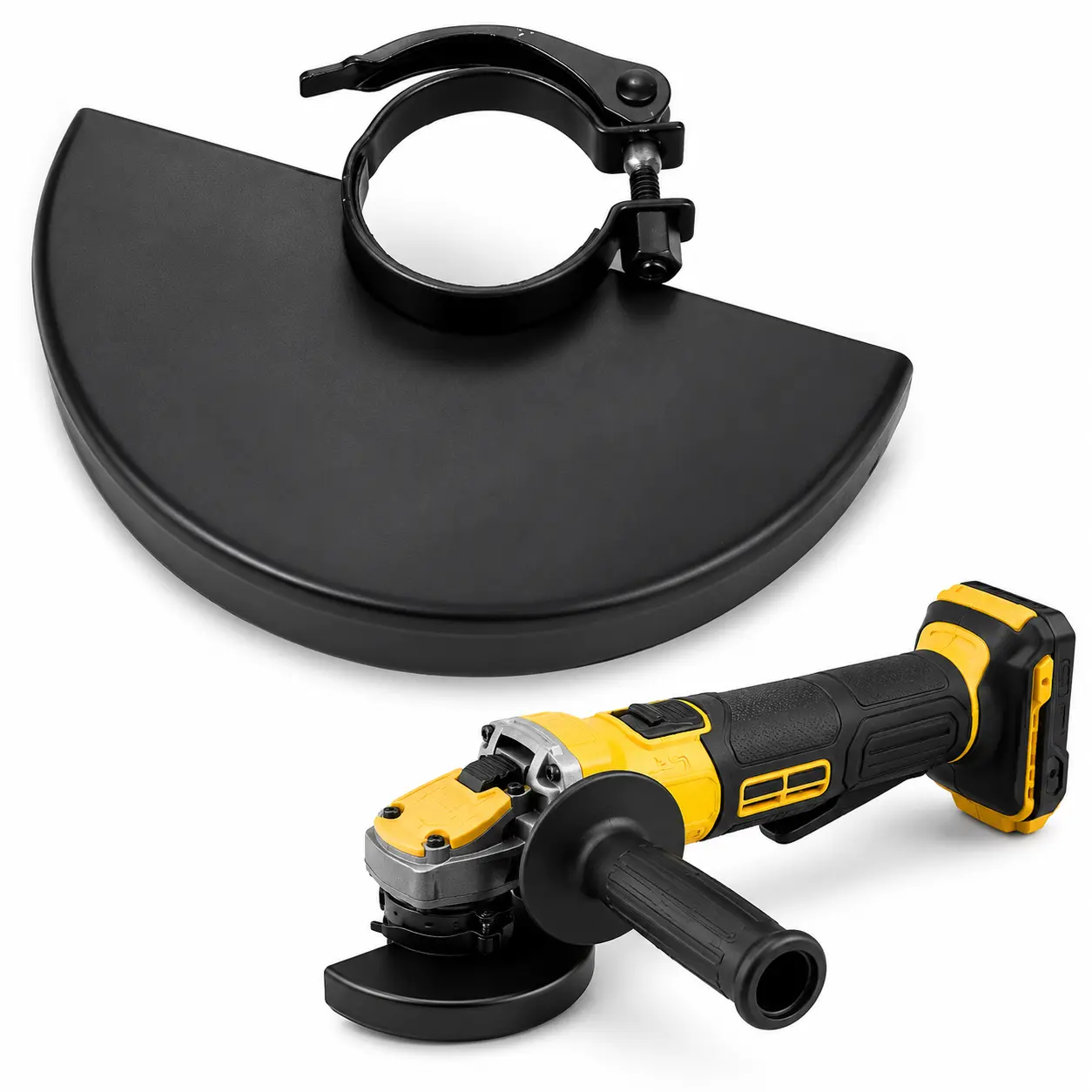 6.45 in Metal Angle Grinder Guard with Tool-Free Guard Adjustment, Adjustable Protective Shield for 4 in, 4-1/2 in, 5 in, 6 in Cutting Wheels, Spark Blocker Dust Cover for Garage, Home Repair Projects