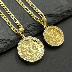 Centenario Necklace for Girls & Boys Gold Filled Figaro Link Chain 3mm 20" & 24" Elegant Design Fashion Gift Jewelry