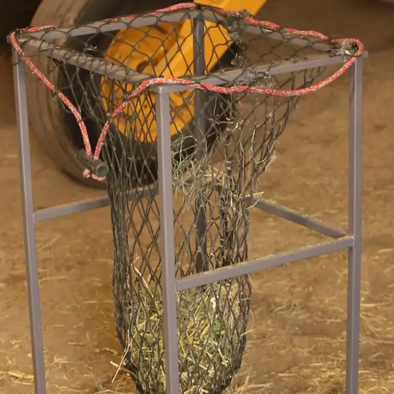 Freestanding Hay EZ - Durable Lightweight Stand - Make Filling Hay Nets Easier, Faster, and Cleaner - Made in USA