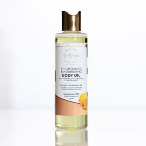 Brightening & Nourishing Body Oil with Vitamin C & E Glutathione Lemon Oil Fast Absorbing Formula for Daily Skin Care