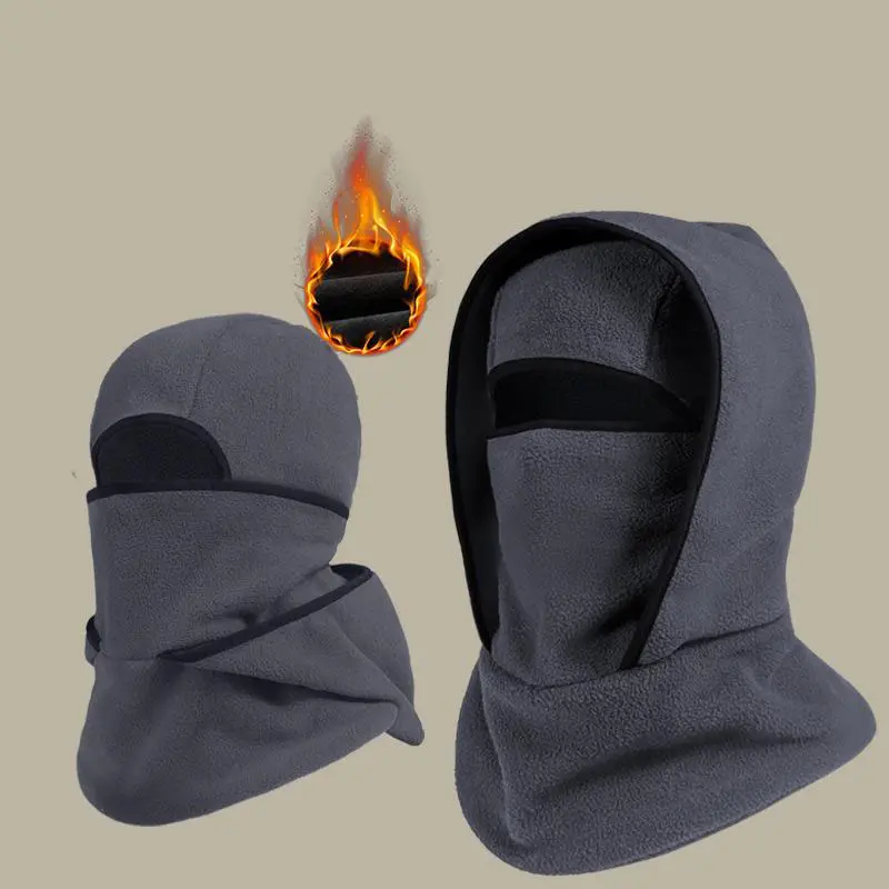 Outdoor winter warm hat neckband integrated cycling mask sports ski head cover neck windproof cold