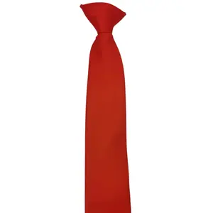Stylish Solid Color Clip On Neck Tie with Quick Fastening for Men and Women