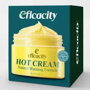 Eficacity Hot Cream Natural Warming Formula 120g/4oz 87% Organic Ingredients for Comfort and Soothing Effect