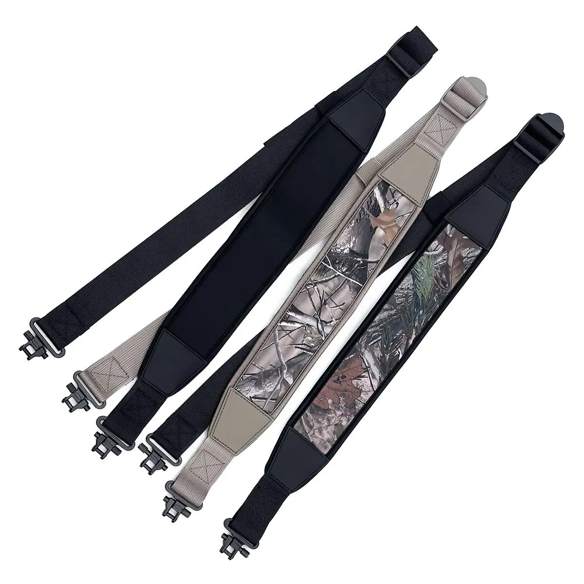 2-Point Sling with Neoprene Padded Strap, Adjustable for a Snug Fit, with Tri-Lock Swivel Hooks - Durable Rubber Gear for Outdoor Hunting, Unisex, Tri-Lock Swivels, Functional, 140G, Comfortable Neoprene Padding