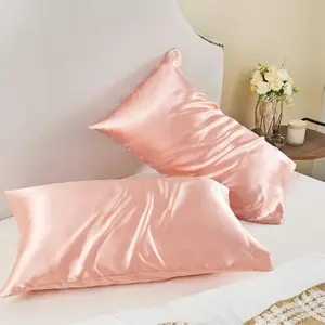 Pillowcase for Hair and Skin, Super Soft and Cooling Similar to Silk Pillow Cases 2 Pack with Envelope Closure, Gift for Women Men(20"x26" Standard Size, Coral)
