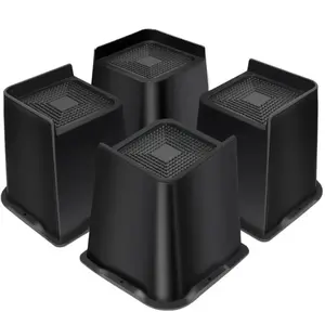 4-Pack Adjustable Versatile Furniture Risers | Heavy-Duty Bed & Sofa Lifters for Extra Under-Bed Storage | 4” & 6” Height, Supports Washer, Fridge & More 🛏️📦 #HomeHacks