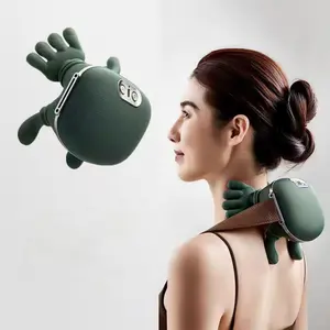 Electric Neck and Shoulder Massager with Bionic Hand Heating, Wireless 3D Kneading Massage, Portable Neck Shoulder Relaxer with Adjustable Speed Settings