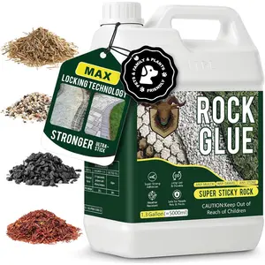 166OZ Ready to Use Rock Glue for Landscaping,Mulch Glue  Adhesion of Pea Gravel Stabilizer Binder,Weather-Resistant Mulch Lock Gravel Binder for Pebble,Pine Straw, Landscape Edging