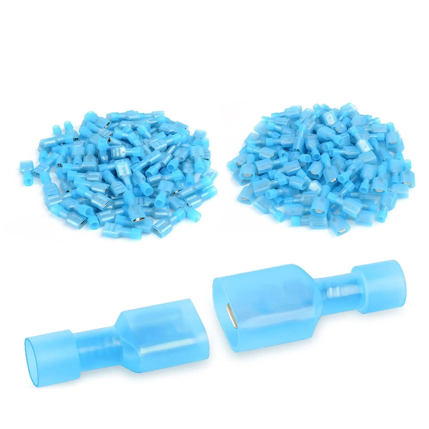 Nilight 200PCS Full Nylon Insulation Spade Wire Crimp Terminal Plug Kit, A.W.G. 16-14 Cables/16-14 Gauge Male-Female Snap-In Connectors, 15A Current, Anti-Corrosive, Easy to Use, 2-Year Warranty, Quick Snap