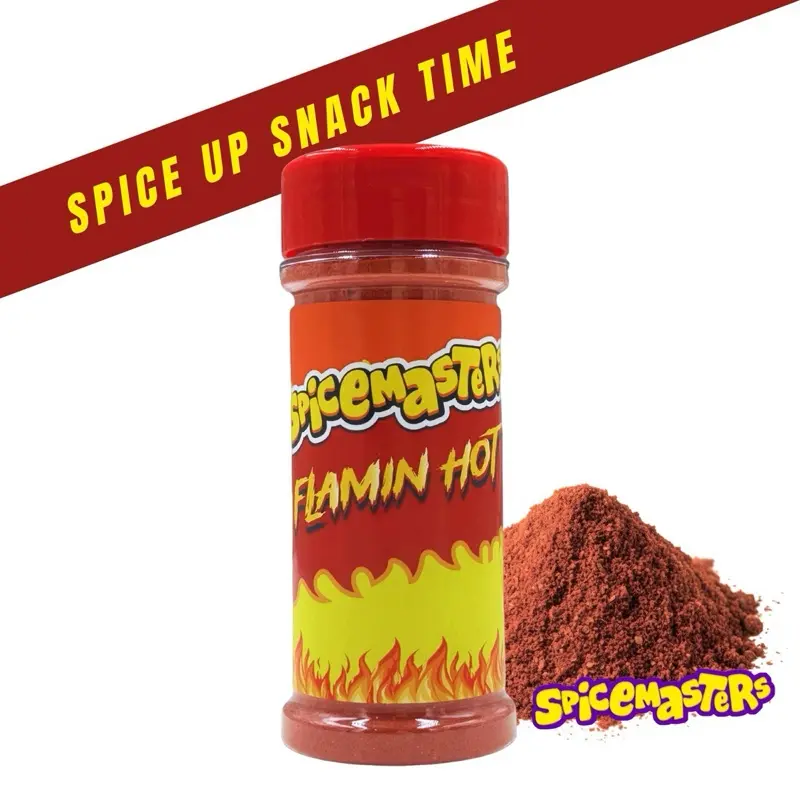Flamin King Authentic Street Chili Powder - Edible Powder, Mild Spicy Flavor Hot Seasoning with Lime Zesty Kick for Nachos Get Zing, Mild Taco Seasoning