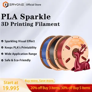 ERYONE Sparkly Glitter Shining PLA Filament for 3D Printer 1.75mm 1kg Pearlescent PLA 190-220℃ Print Temperature Range Eco-Friendly 3D Printing Material