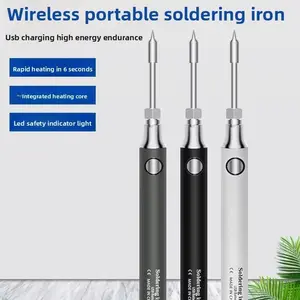 Cordless Rechargeable Mini USB Electric Soldering Iron Set - 5V8W Lightweight Portable Hand Tool Kit with Constant Temperature Control, Auto-Sleep Mode for Home DIY Repair Welding
