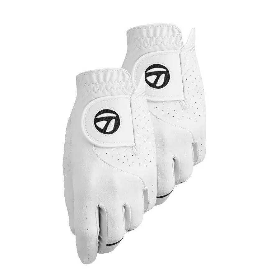 TaylorMade Stratus Tech Golf Glove 2-Pack - Golf Equipment for Left-Handed Golfers, Breathable Perforated Design, Adjustable Fit, Secure Closure