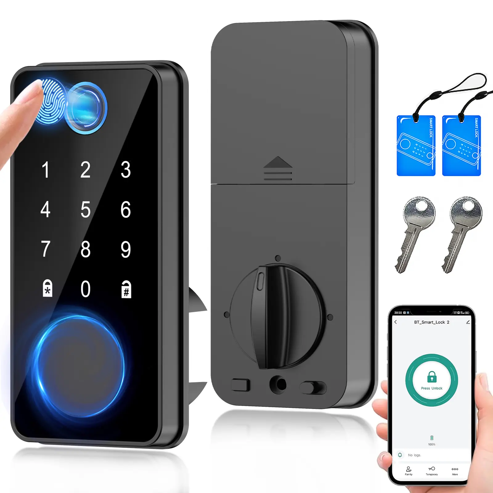 Smart Lock with 5 Multifunctional Features - Digital Keypad Lock, Electronic Access Control, Privacy-Protecting Design for Homes & Offices, Smart Home Gadget Gift Option