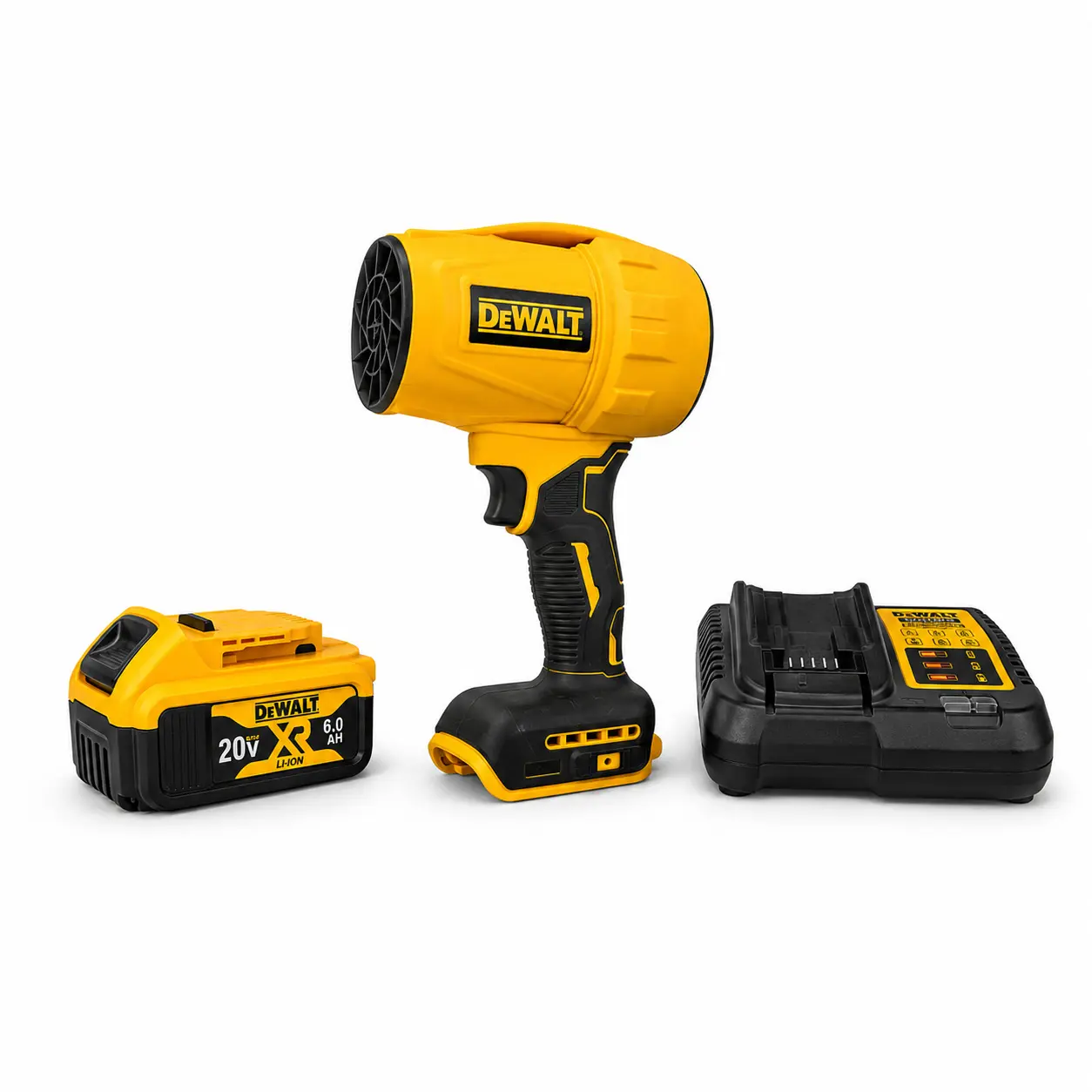 DEWALT 20V XR Turbo Rechargeable Cordless Blower - Wireless Handheld High-Power Tool Kit with Charger, for Industrial Cleaning, Home Improvement Tasks, Wireless Handheld Blower