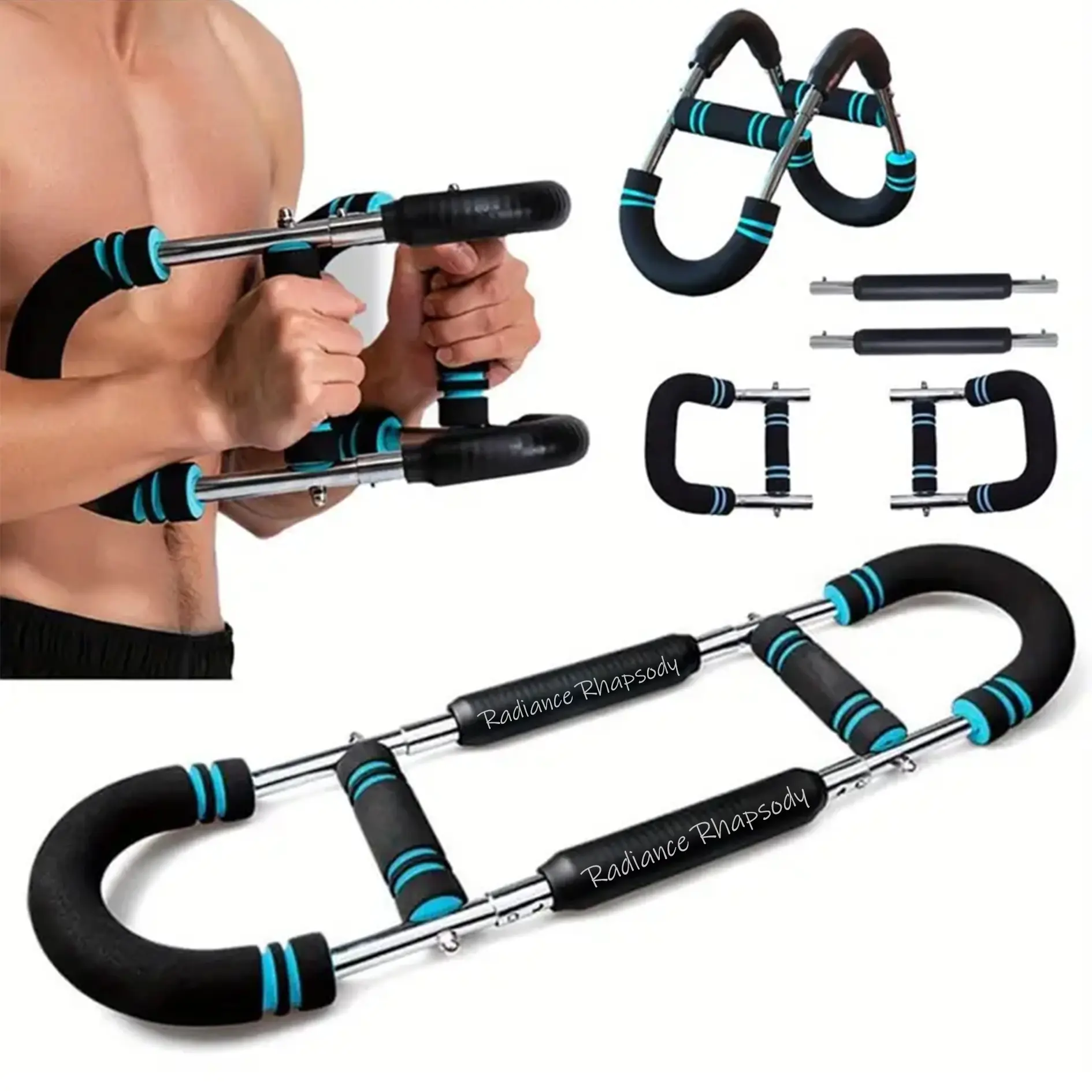 Adjustable Tension Arm Strengthener - Portable Spring Resistance Fitness Equipment for Men, Home Workout, Forearm Chest Shoulder Muscle Training