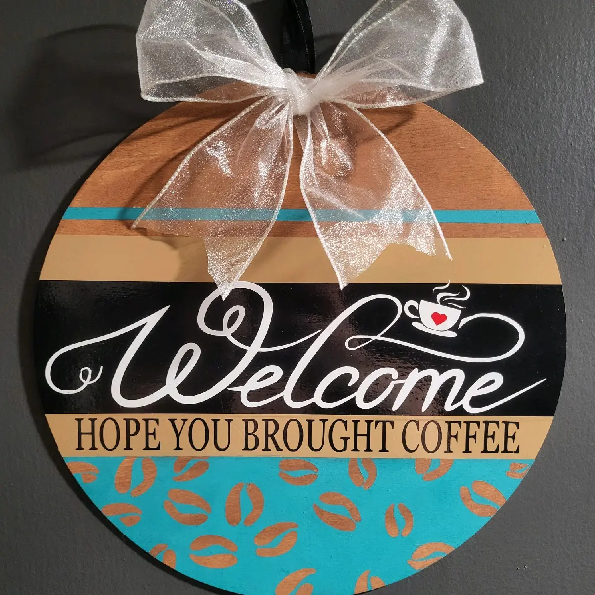 coffee welcome sign