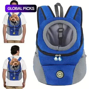 Breathable Mesh Dog Backpack, Adjustable Shoulder Strap & Safety Belt & Side Bag, Comfortable Pet Travel Bag, Animal Carrier, Suitable for Small Dogs & Cats #GLOBAL PICKS