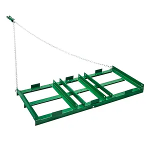【Summervibes】VEVOR Drag Harrow, 4 ft Heavy Duty Tow Behind Drag Harrow with Adjustable Bars & 72 in Chain, Driveway Grader Landscape Rake for ATV, UTV, Tractor, Mower Tow Behind Yard Lawn Leveling Tool