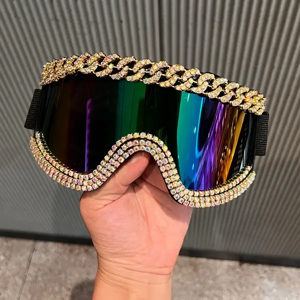 Bling Rhinestone Sunglasses 2 Pack Oversize Studded Fashion 61bsp3w3ROL.SX522_.jpg main image 2