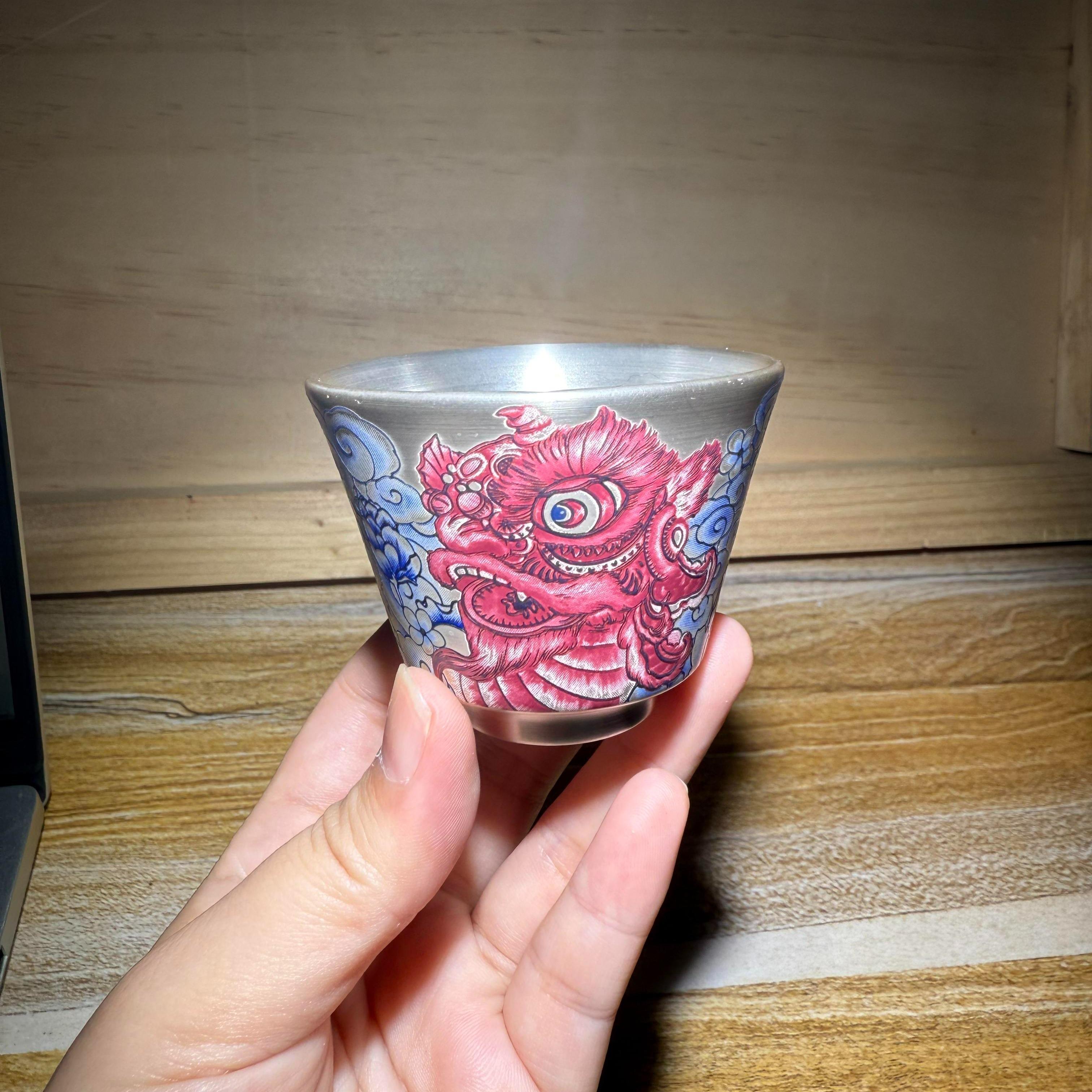 Jianzhan, handmade by master, inherited from intangible cultural silver cup