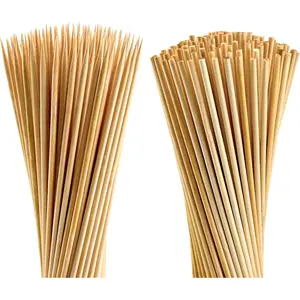 200 count   Skewers, 12 Inch Wooden Skewers for BBQ, Appetizers, Fruit, , Grilling, Kabob,  Fountain - Thick Skewer Sticks for Party, Kitchen, Craft, Bouquet (?=4mm)