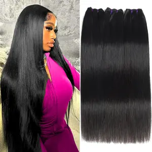 16A Brazilian Straight  Human Hair (20 22 24 Inch)  Unprocessed Straight Human Hair Quick Weave Hair 3  Thick Remy Virgin Hair Extensions  Color