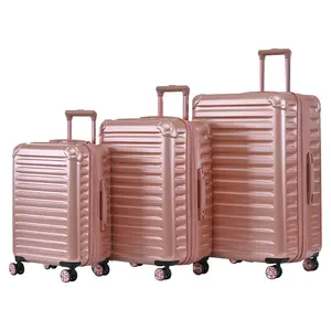 XDECO 3-Pieces Luggage set in brushed Rose Gold