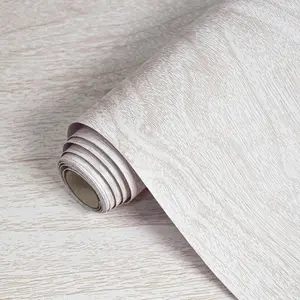 White Wood Grain Contact Paper – 18" x 118" Peel and Stick Wallpaper for Cabinets, Drawers, Furniture & Shelves, Self-Adhesive Vinyl, Waterproof, Easy to Install & Clean