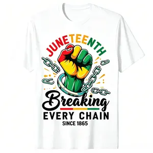 African American Pride Juneteenth Cotton T-Shirt Unisex Comfortable AllDay Wear,Women's fashion,summer Women's clothes,vintage shirts