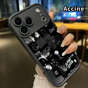 Noir Aesthetic Collage Case for iPhone 17 Pro Max 16 Plus 15 14 13 12 11 Air E Shockproof Non Slip Military-Grade Protection Silicone Cover