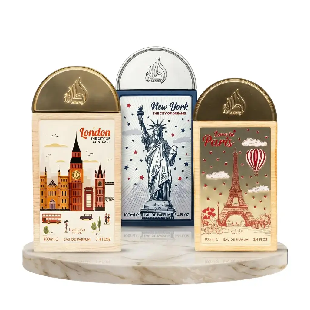 Lattafa Pride New York Dreams + Love in Paris + London - Fragrance collection bundle of 3x100ml
