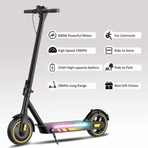 V10 Pro Adult Electric Scooter, 600W High-Power Motor, 25MPH Max Speed, 10-inch Vacuum Tires, 22-28 Miles Range, Dual Brake System, LED Lights, Foldable, E-Scooter with Cruise Control & Speed-Adjustable App, for Urban Commuting