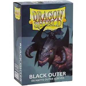 Arcane Tinmen Dragon Shield 13003 Matte Black Outer Sleeves 100 Count