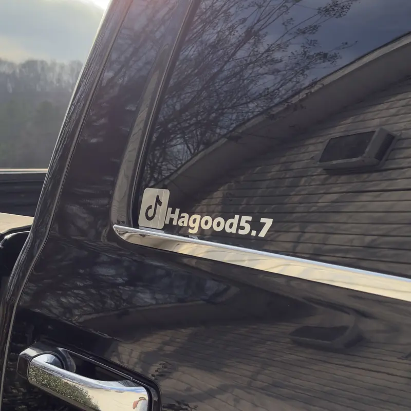 Social Handle Decal for Social Media Profiles Promote Your Handle Clear and Easy to Apply Decal for TikTok and Instagram