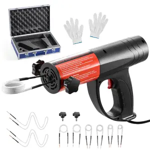 【fathersdaygift】VEVOR Induction Heater Bolt Removal1500W 110V Magnetic Induction Heater KitHandheld Nut Buster ToolMini Heating Machine for Rusty Screw RemovingCar Garage Repairing Tools with 8 Coil and Box
