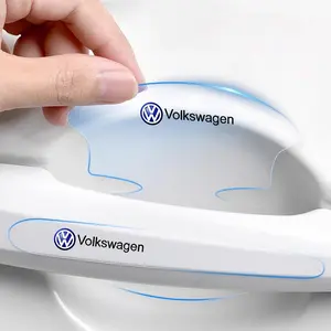 8Pcs TPU Car Door Bowl Anti-scratch Stickers Protection Decals Film Auto Decorative Accessories For VW Volkswagen ID Golf Touareg Passat CC Polo Arteon Jetta Atlas Variant Taos Amarok Tiguan up! Nivus Taigo Caddy Sharan Beetle Touran Scirocco GTI Transpor