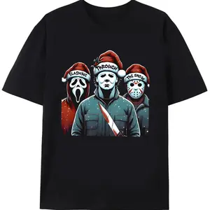 Christmas Carnival Graphic Printed Short Sleeves, Fun Christmas Miles Idol Shirt, Black Friday Carnival