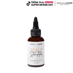 BASK AND LATHER Scalp Stimulator Hair Growth Oil - Lightweight Rosemary & Mint Blend for Thicker, Fuller Hair, Alopecia Support & Hair Regrowth BASK AND LATHER Scalp Stimulator Hair Growth Oil - Lightweight Rosemary & Mint Blend for Thicker, Fuller Hair, Alopecia Support & Hair Regrowth