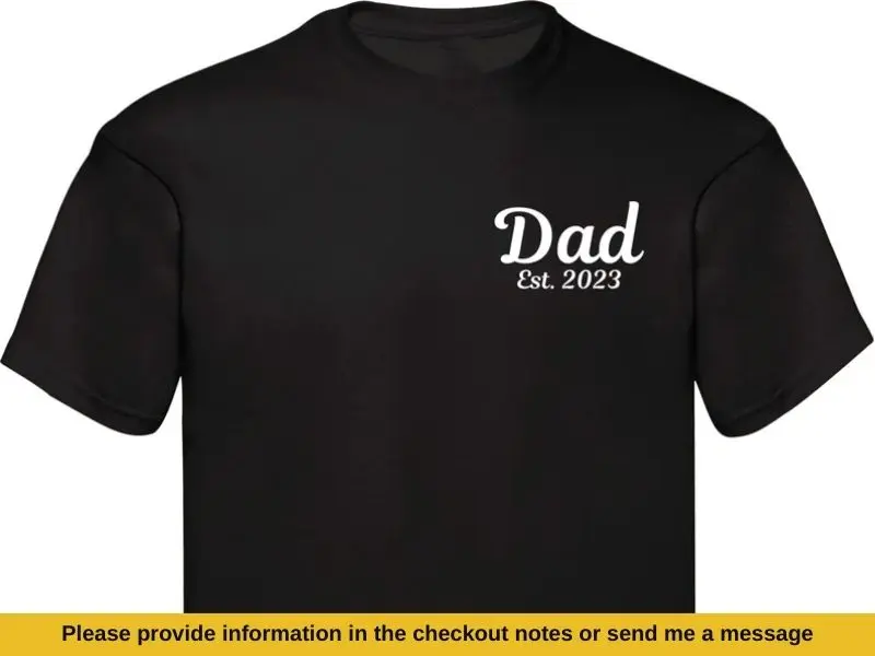 Personalised Dad Gift T-Shirt, Gift For Daddy Cool Top Chest Print Best Daddy Grandpa Love Gift Fathers Day Christmas Xmas Gift Tee Tops