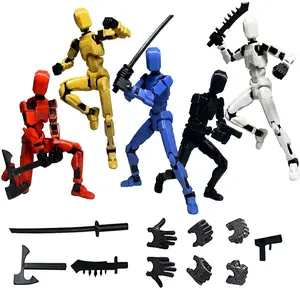 NODIA PopJoy Titan T13 3D Printed Resin Action Figure Kit, Realistic Multi-Jointed Articulated Poseable Robot with Weapons, DIY Build-Your-Own Hero Desk Toy Gift for Teenage Boys, Articulated Figures,summervibes