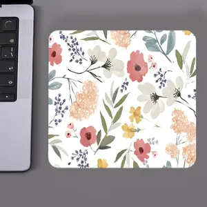 Floral Pattern Mouse Pad, Rectangle Gaming Mouse Pad, Non-slip Rubber Base Decorative Mouse Pad for Home Office Desk Mousepad