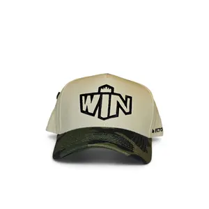 win baseball hat camo and natural