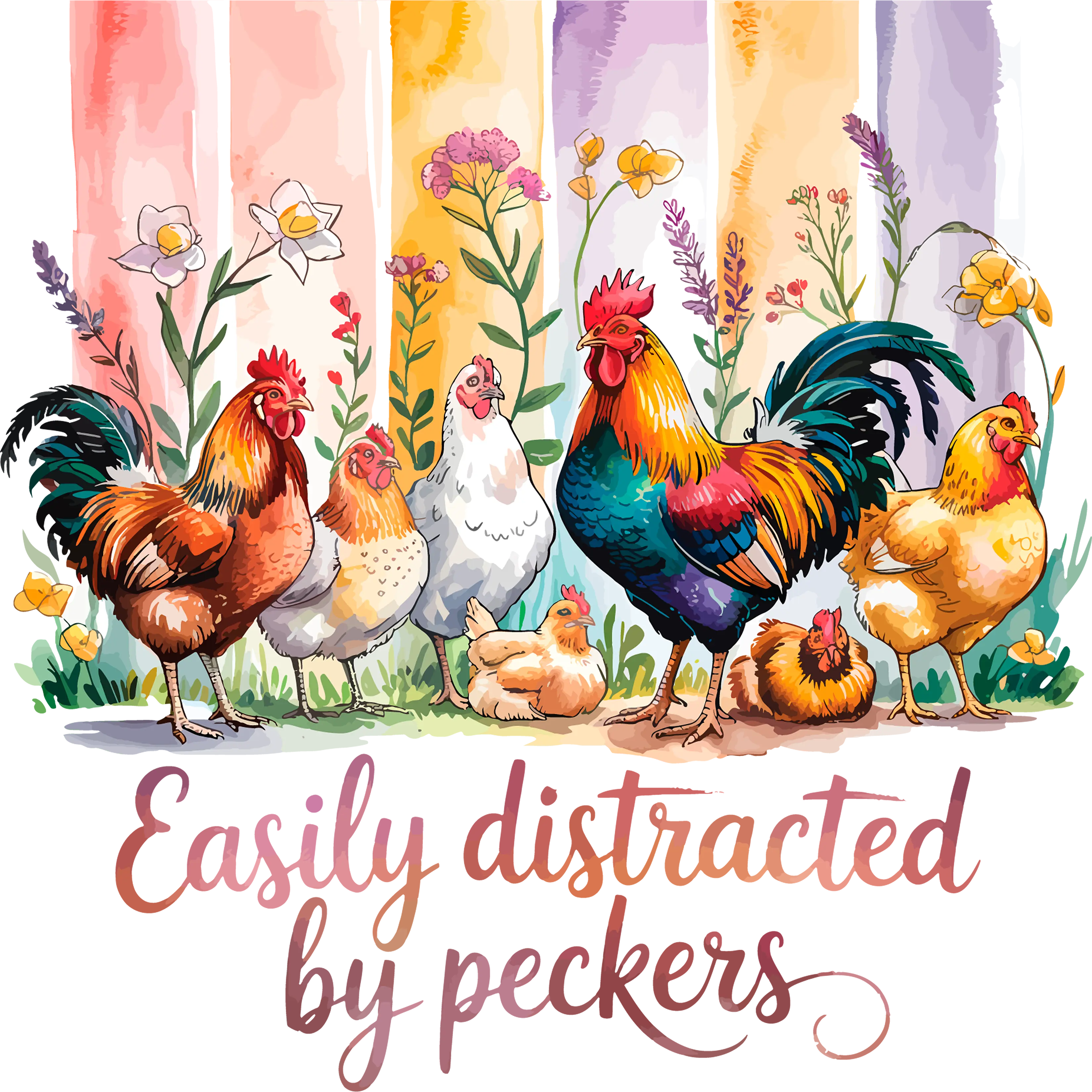 DTF Transfer – Chickens Distraction Multi Sizes (AN-CH002)