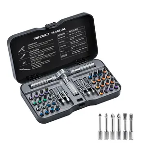 Magnetic Screwdriver Set, Multifunctional Screwdriver Set with Detachable T-shaped Ratchet Handle, Household Maintenance Tool Kit