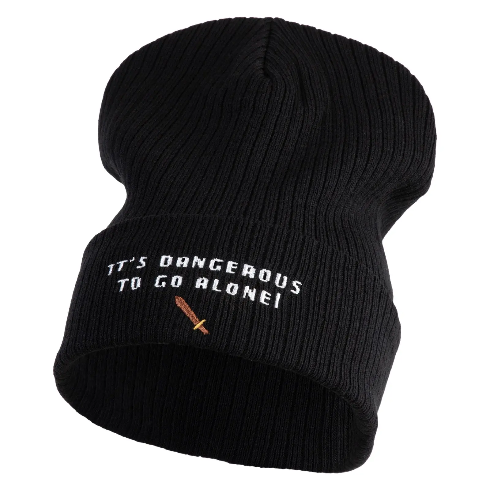 It’s Dangerous to Go Alone Embroidered Big Size Long Beanie